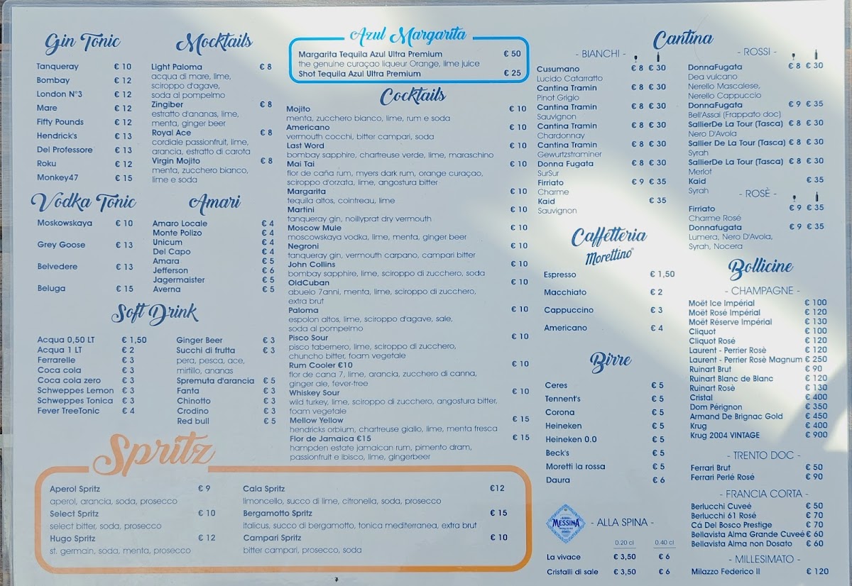 Menu Ristorante A’Cala-1